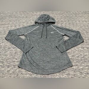 Under Armour Gray Long Sleeve Hooded Lightweight Shirt Ladies Small